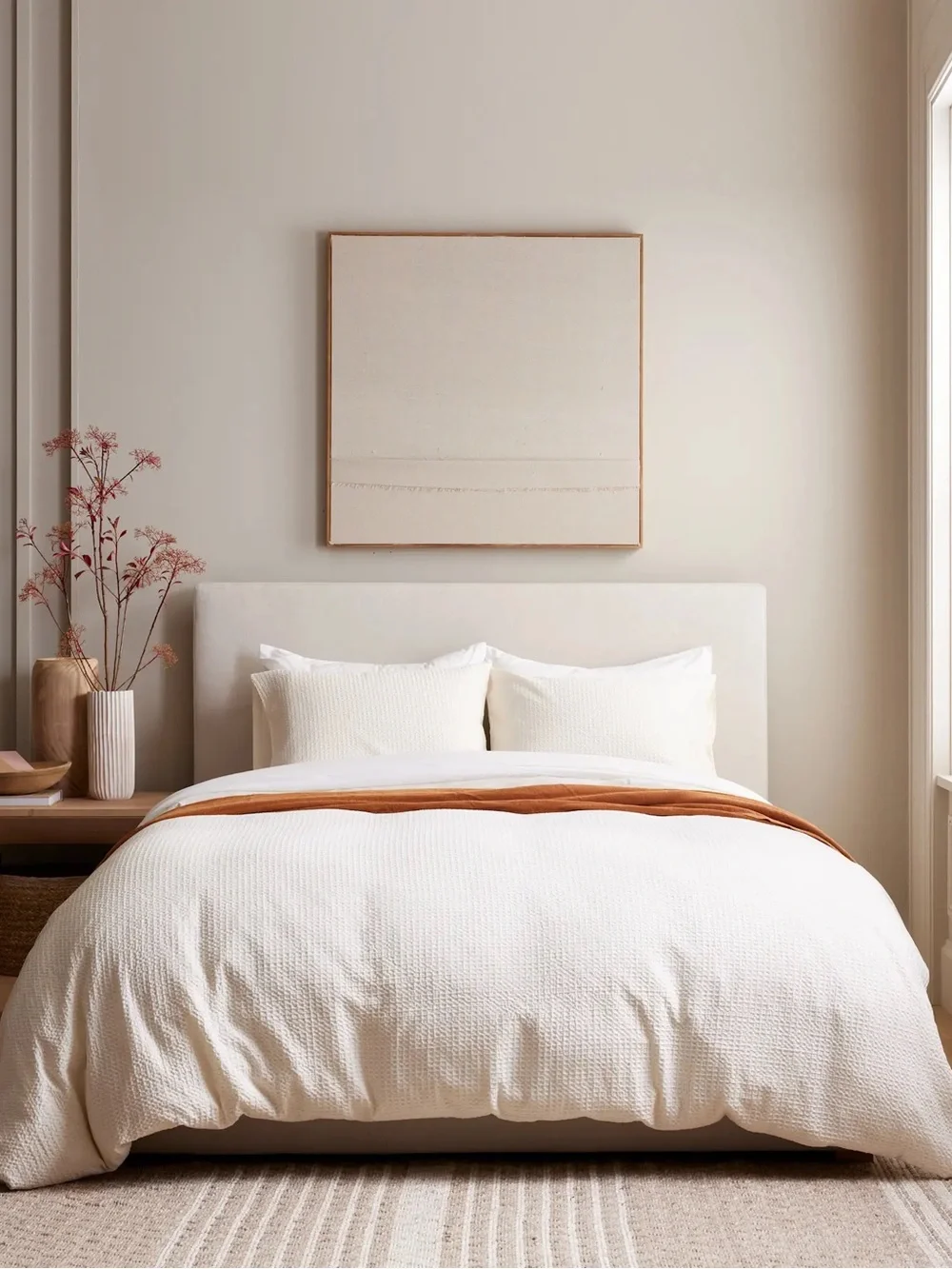NEW Quince KING Set Organic Luxe Honeycomb Duvet Cover Set Undyed color $134